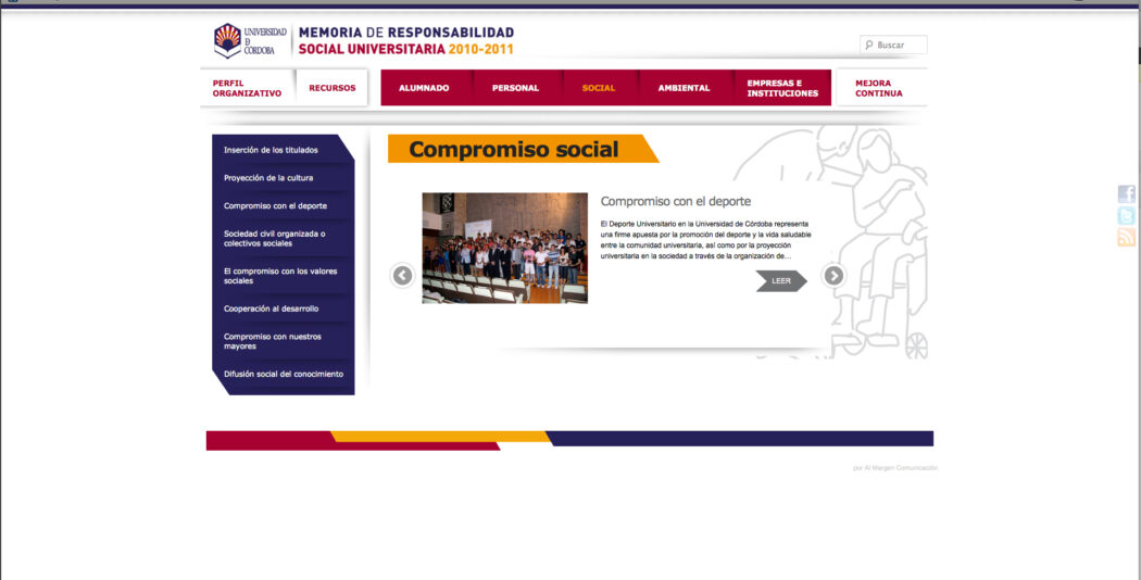 Nuevo diseño Web Responsabilidad Social UCO