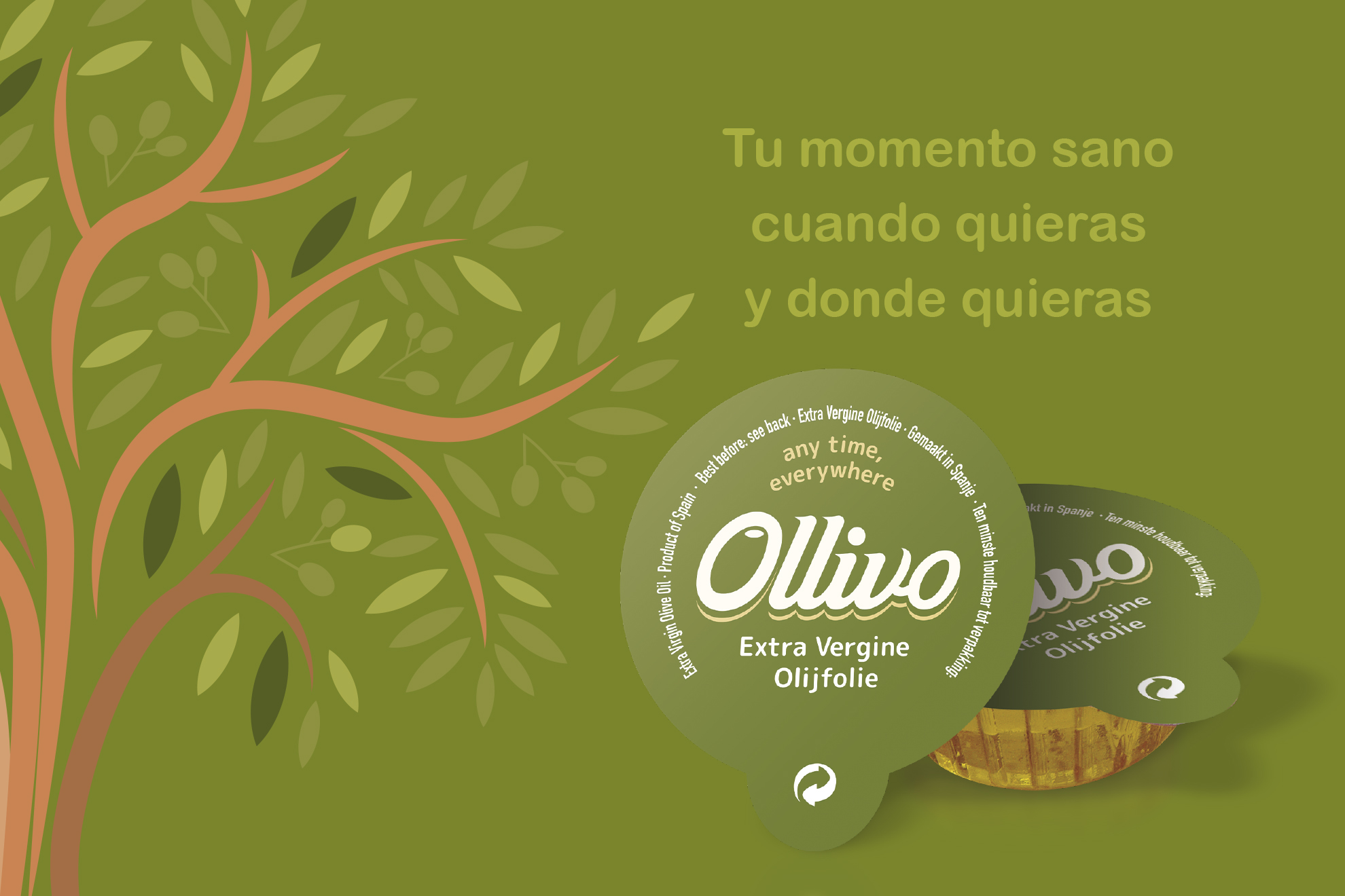 Ollivo branding on the go para aceite en Países Bajos