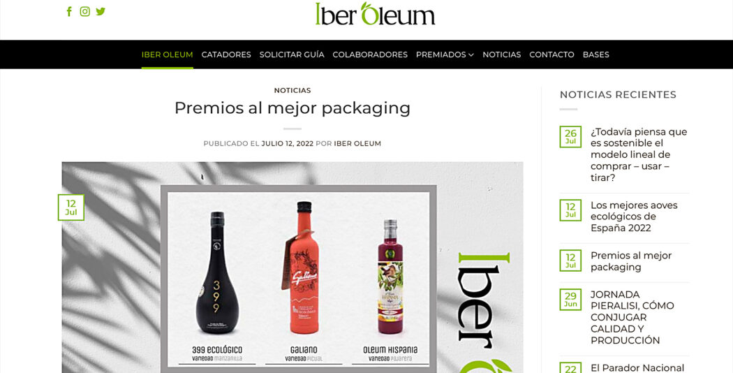 Gama Nature Mejor Packaging Aceite IberOleum