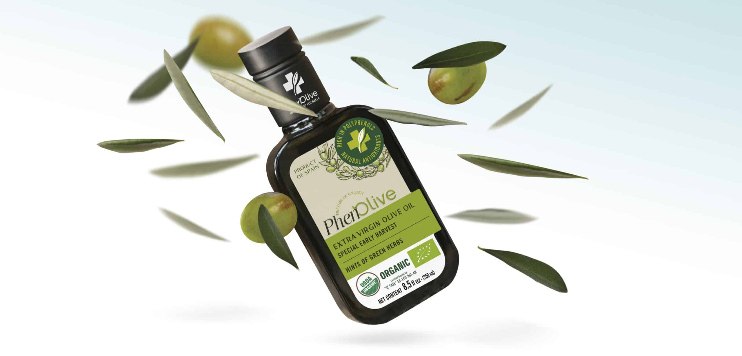 Packaging aceite de oliva virgen extra EEUU