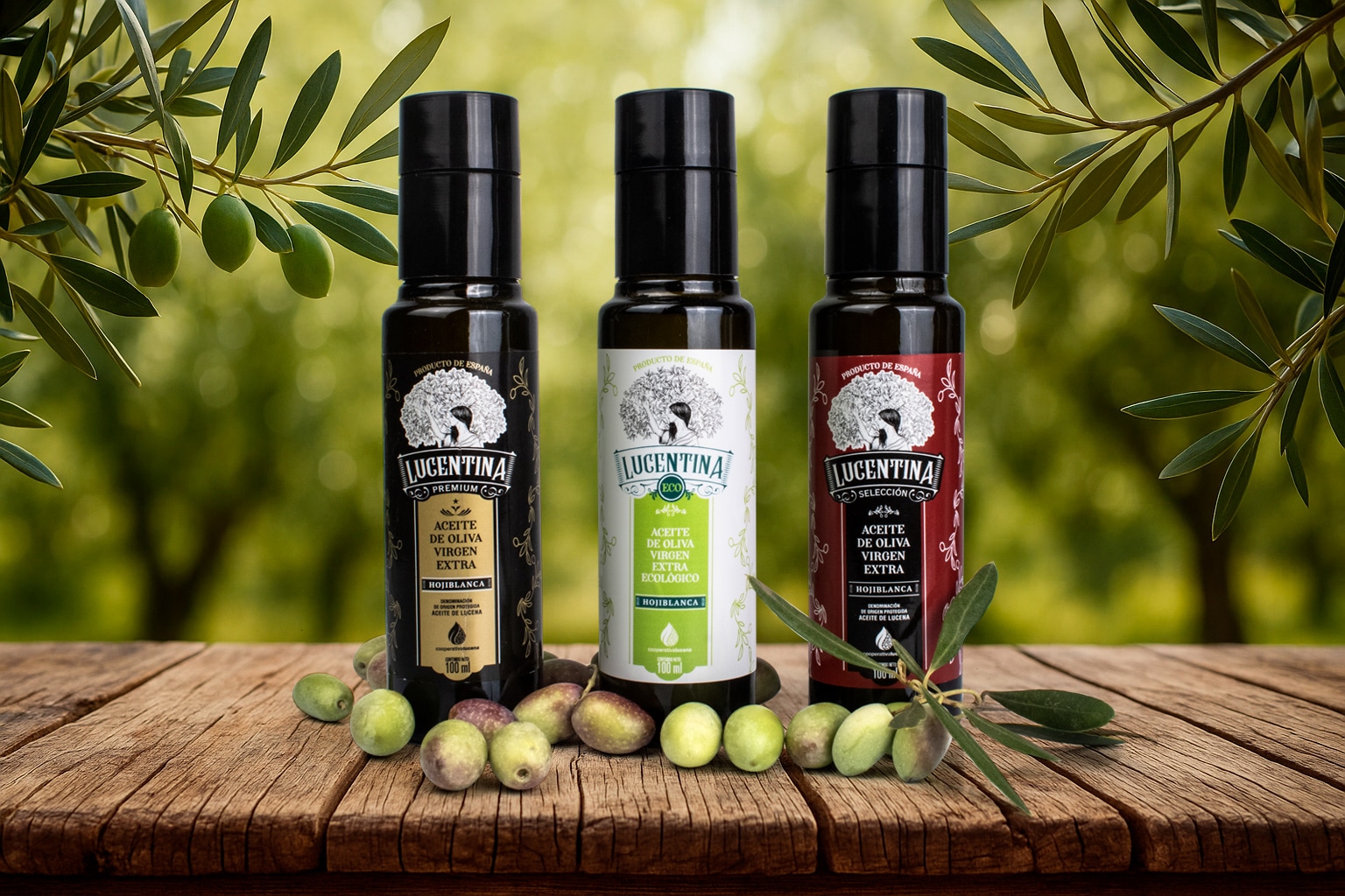 Deseo diseño de branding y packaging aceite de oliva virgen extra sostenible