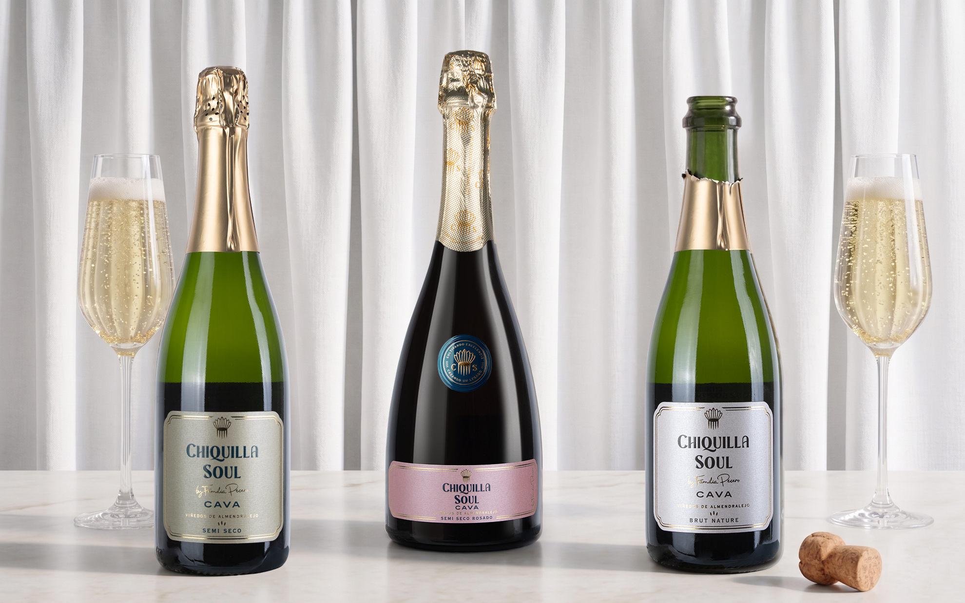 Sparkling wine desing. Diseño de branding y packaging para vinos espumosos y cavas